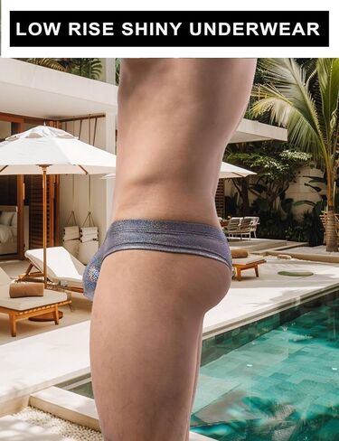 Mens Thongs Sexy Low Rise Shiny Underwear 3D pouch Jockstrap T-Back G-String Bikini Briefs Comfort Panties for Men in Saudi Arabia