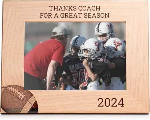 Lifetime Creations Football Coach Picture Frame Gift: Football Coach Gifts, Thank You Coach Appreciation Gift, Youth Football Head Coach, Flag Football Team Photo Frame (5" x 7" Landscape) in Kuwait