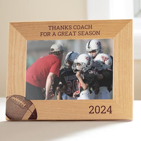 Lifetime Creations Football Coach Picture Frame Gift: Football Coach Gifts, Thank You Coach Appreciation Gift, Youth Football Head Coach, Flag Football Team Photo Frame (5" x 7" Landscape) in Kuwait