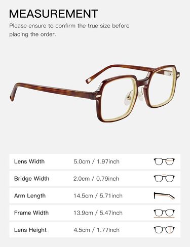 TIJN Blue Light Blocking Glasses for Women Men,Square Preppy Style Bluelight Filters for Computer/Screen Blue-Light,Mylo in Saudi Arabia