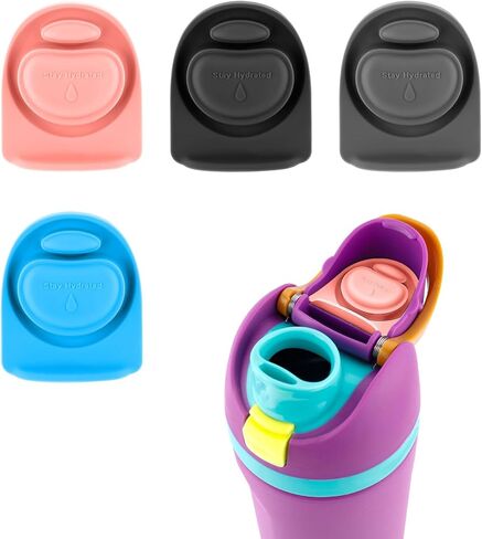 4pcs Replacement Stopper for Owala FreeSip 24/32oz, BPA Free Water Bottle Top Lid Gasket Parts for Owala 16/19/24/32/40oz Seal Bottle Cap Mouth Silicone Bottle Gasket Plug Accessories in Kuwait