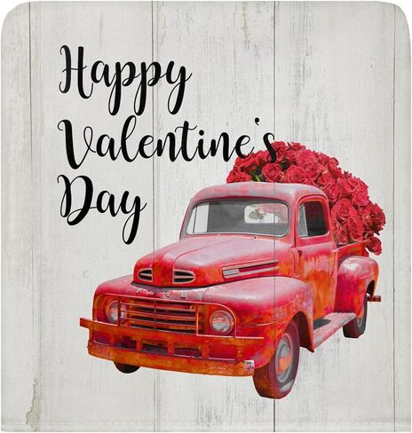 Savannan Dining Chair Back Covers, Valentine's Day Gnome Love Heart Anniversary Wedding Decor Red Pink Chair Covers Chair Slipcovers Protective Covers for Holiday Party Festival Decoration, Set of 4 in Kuwait