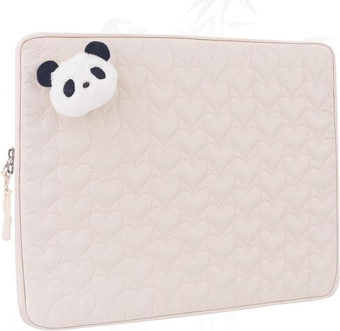 Puffy Laptop Sleeve for Women, Cute Panda Laptop Carrying Case Compatible with 15.6 HP, Dell, Lenovo, Acer, Asus in Saudi Arabia