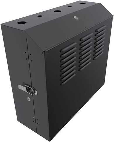 NavePoint 5U Vertical Wall Mount Enclosure, 24.6 inch (625mm) to 27.5 inch (700mm) Depth, Cold-Rolled Steel, Black in Kuwait
