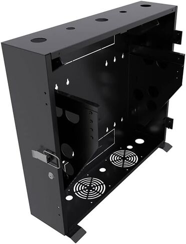 NavePoint 5U Vertical Wall Mount Enclosure, 24.6 inch (625mm) to 27.5 inch (700mm) Depth, Cold-Rolled Steel, Black in Kuwait