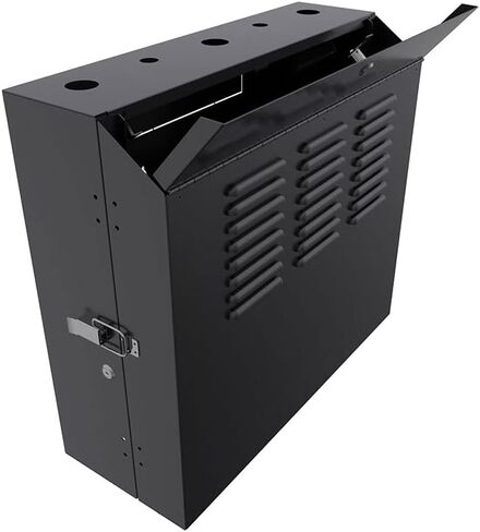 NavePoint 5U Vertical Wall Mount Enclosure, 24.6 inch (625mm) to 27.5 inch (700mm) Depth, Cold-Rolled Steel, Black in Kuwait