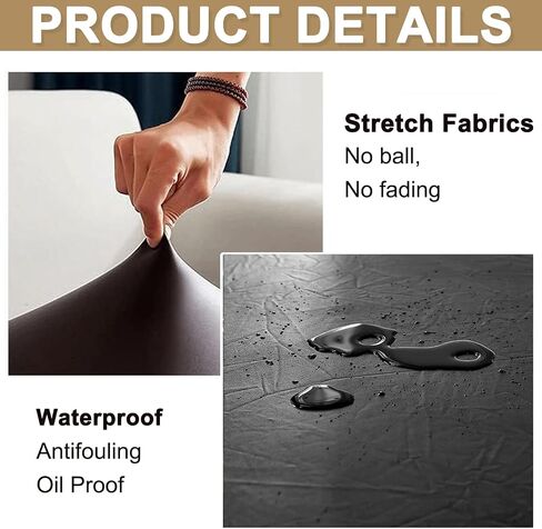 PU Leather RV Dinette Cushion Covers, Waterproof Couch Cover for Dogs Sofa Seat Slipcovers Furniture Protectors for RV Camper Car Bench Cover RV Booth Seat Covers, 2 sets, Brown in Saudi Arabia