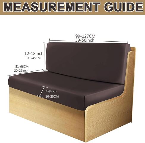 PU Leather RV Dinette Cushion Covers, Waterproof Couch Cover for Dogs Sofa Seat Slipcovers Furniture Protectors for RV Camper Car Bench Cover RV Booth Seat Covers, 2 sets, Brown in Saudi Arabia