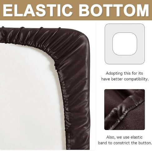PU Leather RV Dinette Cushion Covers, Waterproof Couch Cover for Dogs Sofa Seat Slipcovers Furniture Protectors for RV Camper Car Bench Cover RV Booth Seat Covers, 2 sets, Brown in Saudi Arabia