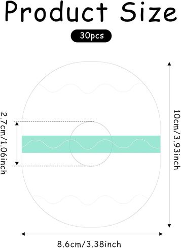 30 Pack Glucose Sensor Covers Medical Adhesive Patch, Transparent Pre-Cut CGM Tape with No Glue in The Center, Waterproof and Strong Stick for Long Lasting Without Hole (Green) in Saudi Arabia