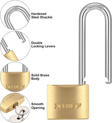 Solid Brass Padlock with Keys (1, 40S) in Saudi Arabia