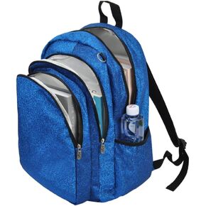 NGIL Glitter Performance Large Canvas Backpack, Sports Backpack, Competitive Dance, Gymnastics, Cheerleading Backpack, Carrying Cheer Essentials (Glitter-Red)