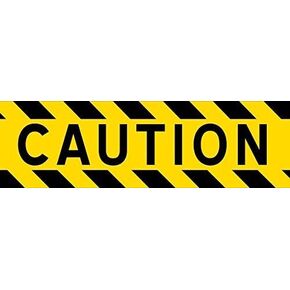 Yellow and Black Caution Sticker Decal(Safe Safety Truck Vehicle) Size: 3 x 9 inch