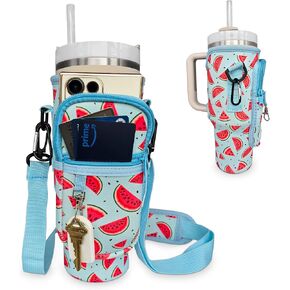 Stanley Cup 40oz Tumbler Crossbody Bag with Adjustable Strap, Zipper Pocket and Key Holder