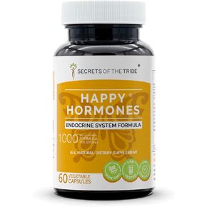 Secrets of the Tribe - Happy Hormones, Endocrine System Formula, Herbal Supplement Blend (60 Capsules)