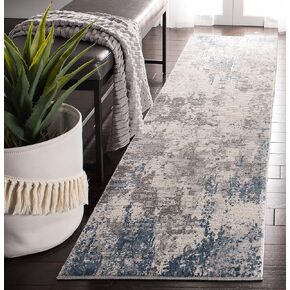 Safavieh INV481F-28 Invista Collection INV481F Grey and Blue (2' x 8') Runner