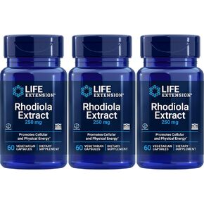 Life Extension - مستخلص الروديولا (3% روزافينز) - 250 مجم - 60 كبسولة نباتية (عبوة من 3 قطع) in Kuwait