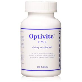 Optivite PMT Supplement - PMS Support Supplement for Women, Hormonal Balance, Womens Multivitamins, PMS Relief, Magnesium Supplement, Vitamin C and D3, Iron Tablets - 180 Count (Pack of 3)