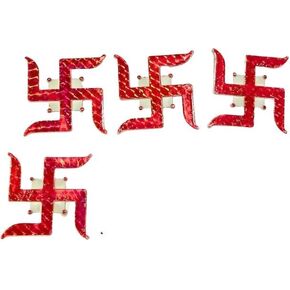 ملصقات فينيل فاخرة مقاومة للماء من Swastik Hinduim Religious لباب الحائط من أجل diwali poojs، عبوة من 4 قطع in Saudi Arabia