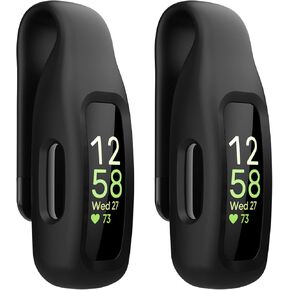 [عبوة من قطعتين] ملحق حامل مشبك lepmok لـ Fitbit Inspire 3، وليس لـ Inspire/Inspire 2 (أسود/أسود)
