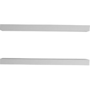 MELANNCO Black Pole Mount Chunky Shelves, Hardware and Instructions Included, Set of 2 23.6x5.7x1.5 Inch