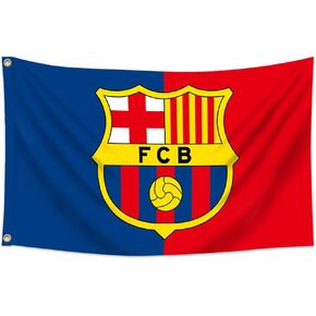 Soccer Ball Team FC Flag Double Sides 3x5 FT Club Flags For Football Fans Heavy Duty, Durable 150D Polyester 2 Grommets