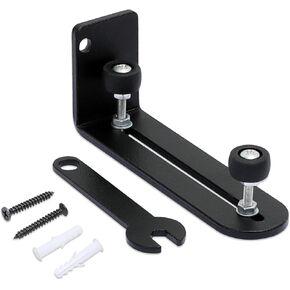 Homode Barn Door Floor Guide, Sliding Door Roller Guide for Bottom, Barn Door Bottom Guide Floor Mount 2 Pack, T Shape Door Guides, Barn Door Hardware Floor Guide Matte Black