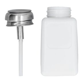 Alcohol Dispenser, 6.7oz Capacity Push Down Pump Dispenser Easy Press Type for Laboratory Use(White)