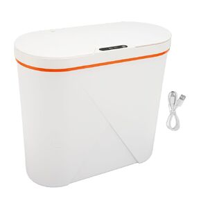 Tyenaza Automatic Trash Can, 3 Gallon Touchless Bathroom Garbage Can Motion Sensor Smart Trash Can with Essential Oil Diffuser for Kitchen Bedroom White