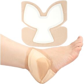 7"x 9" Heel Bordered Silicone Foam Dressing Waterproof Elbow Foot Wound Care Adhesive Bandages with High Absorbent Pads for Hip Knee Replacement Surgery Ulcer Pressure Sores (Pack of 4