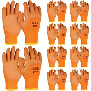 10 Pairs Waterproof Winter Work Gloves for Men Freezer Gloves with Non Slip Grip Thermal Insulated Gloves Work Gloves for Winter Cold Weather Outdoor Work