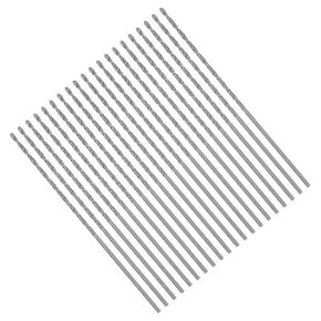 Long Twist Drill Bits, 0.6mm Cutting Diameter 0.02" Shank 0.98" Blade Length, High-Speed Steel Jobber Bit Set (Applications: for Metal Wood Plastic), 20-Pieces