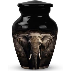 Elephant Walking in Dark - Cremation Urns for Ashes - Human Cremation Urns - 3 Inch - Pack of 1 - Adult Male Urn - Urn for Ashes for Women - Cremation Urns for Adult Ashes - Ashes Keepsake