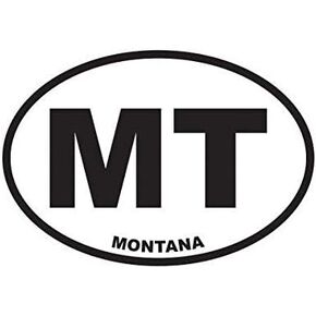 ION Graphics Montana State Oval Sticker Decal Vinyl MT 5" Bumper Locker Laptop Window - Sticks to Any Surface