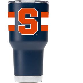Gametime Sidekicks Syracuse 30oz Navy Tumbler - Officially Licensed, 18/8 Stainless Steel, Double-walled, Vacuum-insulated, UV LED Printed Logos, Sweatless, Stays Hot/Cold - 360 Wrap