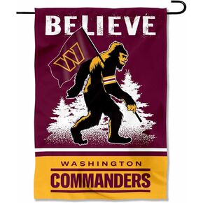 WinCraft Washington Commanders Bigfoot Sasquatch Believe Yard Garden Banner Flag