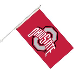 Seasonal Designs NCAA Ohio State Buckeyes Collegiate Helmet Flag Kit, Black, Size 3 x 5