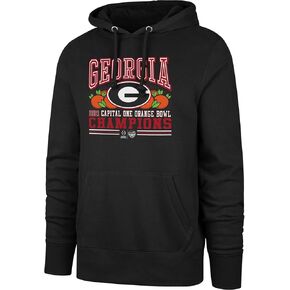 Georgia Bulldogs Champions Pullover Black Hoodie - NCAA Long Sleeve Hooded Sweatshirt (Large)