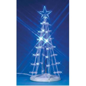 Lemax Lighted Silhouette Tree(Blue), M, Battery Operated (4.5V) #74658