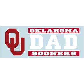 Craftique Oklahoma Decal (OU DAD Decal (6''), 6 in)