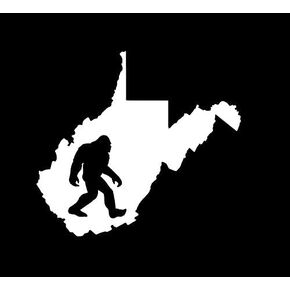 Bigfoot West Virginia MKR Decal Vinyl Sticker |Cars Trucks Vans Walls Laptop|White|5.5 x 5.0 in|MKR1816