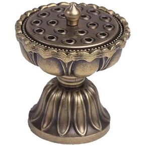 Leheybia 1 Pcs Lotus Lamp Incense Burner Incense Burner Holder Incense Holder for Living Room Retro Decor Table Centerpiece Dining Room Table Decor Vintage Aroma Burner Incense Plate Zinc Alloy