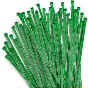 50 PCS Green Nylon Zip Ties, 12 Inch, Heavy Duty, 40LB Tensile Strength - Ideal for Outdoor Use, Home Fence, Green Plants