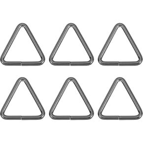 uxcell Metal Triangle Ring Buckle, Belt Fastener Connectors Strap Keeper Loop for DIY Leather Purse Bags Handbag Straps