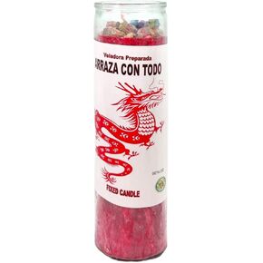 Destroy Everything Dragon-Palm Wax Spiritual Intention Spell Candle-[RED] | Vela CASA ESOTERICA PERFUMADA- (ARRAZA CON TODO)