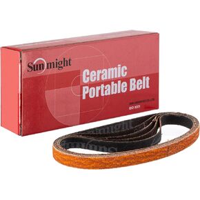 Sunmight Ceramic Belt 1/2" x 18" 50G Belt, 91004, 10 Belts