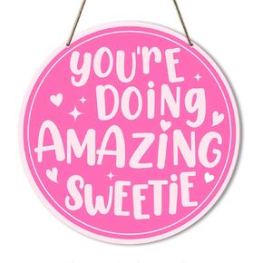Pink Preppy Room Decor, Pink College Dorm Apartment Decor, Pink Bedroom Decor, Pink Dorm Wall Decor for Teen Girls Women, I Am A Rich Man