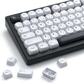 مجموعة أغطية مفاتيح HITIME XVX Meow Meow، أغطية مفاتيح PBT لطيفة للتسامي، أغطية مفاتيح قطة ملف تعريف MAO، 143 مفتاحًا أغطية مفاتيح لوحة مفاتيح مخصصة للوحة المفاتيح الميكانيكية 61/64/68/84/87/100/104/108 Cherry MX