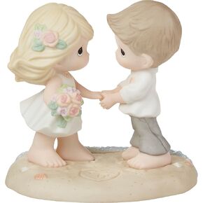 Precious Moments Couples Figurine | to Have and to Hold Bisque Porcelain Figurine | Wedding Gift | Newly Weds | Bridal Shower Gift | Beach Wedding