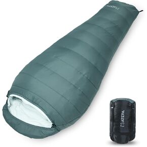 Atepa 3-Season Mummy Sleeping Bags for Adults Men, Portable Waterproof Lightweight Backpacking Sleeping Bag for Summer with Compression Sack - Indoor & Outdoor: Camping, Backpacking, Hiking in Kuwait
